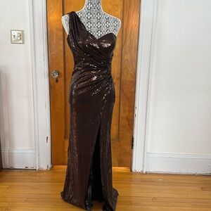 Sequin evening gown